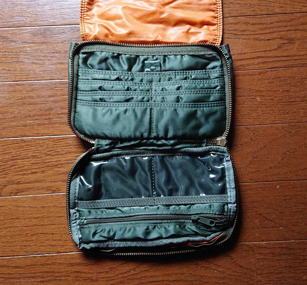 清潔/美品/人気タンカーセージグリーン【PORTER】ポーチショルダーミニ 