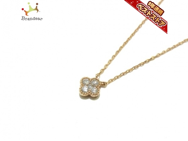 ヴァンドーム青山 VENDOME ネックレス K18PG×ダイヤモンド 5Pダイヤ 美 
