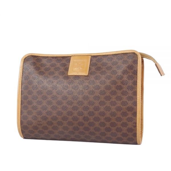 Vintage セリーヌ CELINE マカダム柄 トリオンフ セカンドバッグ