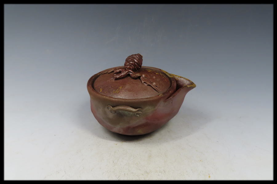 宝瓶 急須 備前焼 煎茶道具 松ぼっくり◇銘有⑧◇ ◇備前焼◇茶器