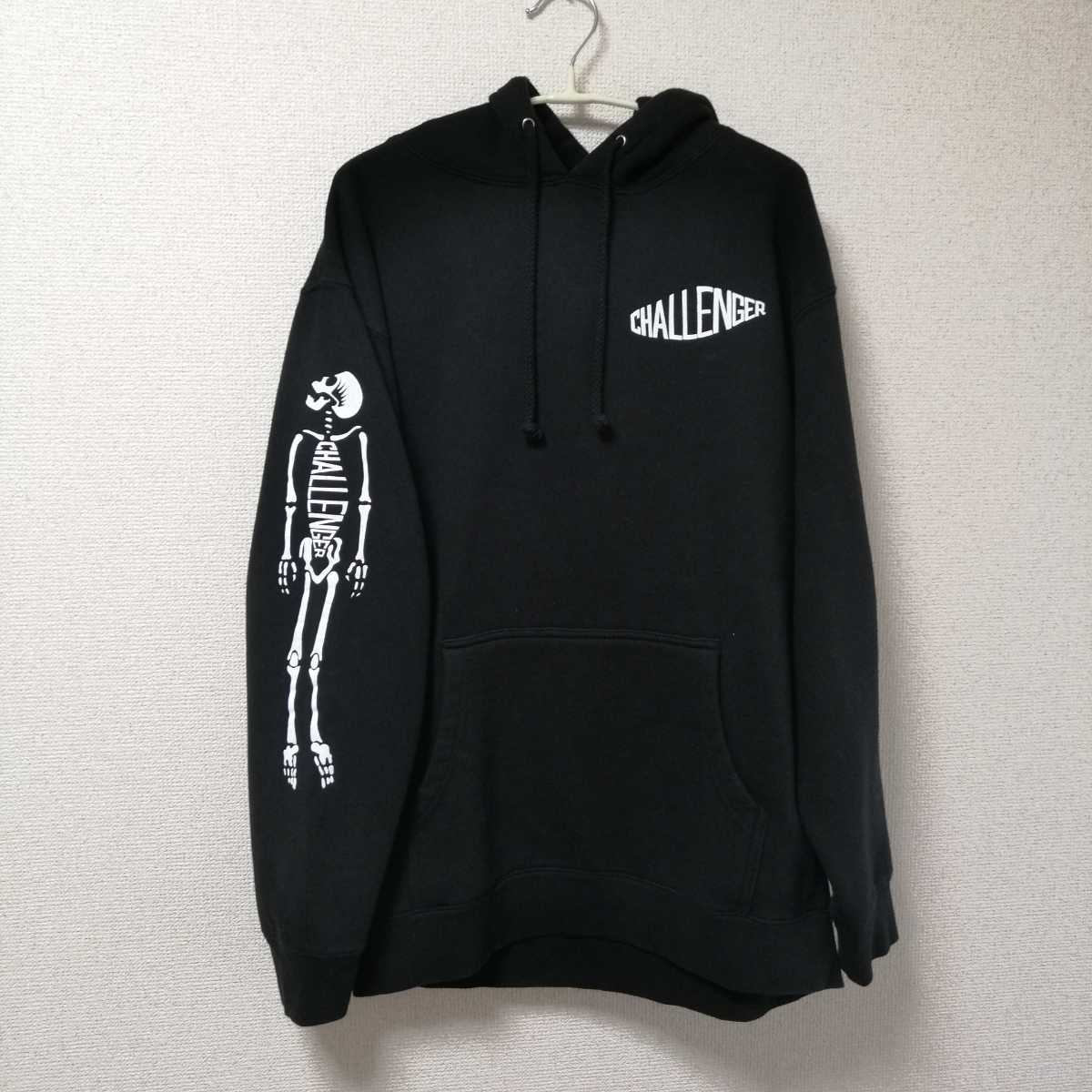 全国無料，格安 CHALLENGER チャレンジャー SKULL LOGO HOODIE 10周年記念 スウェットパーカー M ブラック 黒(Mサイズ)｜売買されたオークション情報、yahooの商品情報をアーカイブ公開 - オークファン Mサイズ