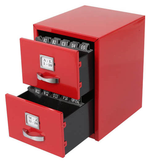th/ダルトン メタルカードキャビネット レッド METAL CARD CABINET RED 