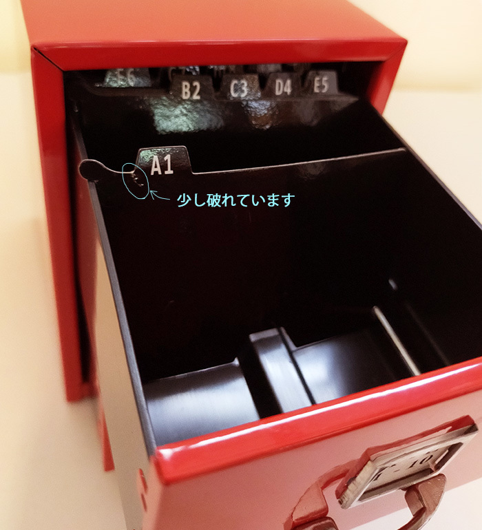 th/ダルトン メタルカードキャビネット レッド METAL CARD CABINET RED 