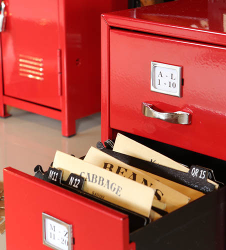 th/ダルトン メタルカードキャビネット レッド METAL CARD CABINET RED 