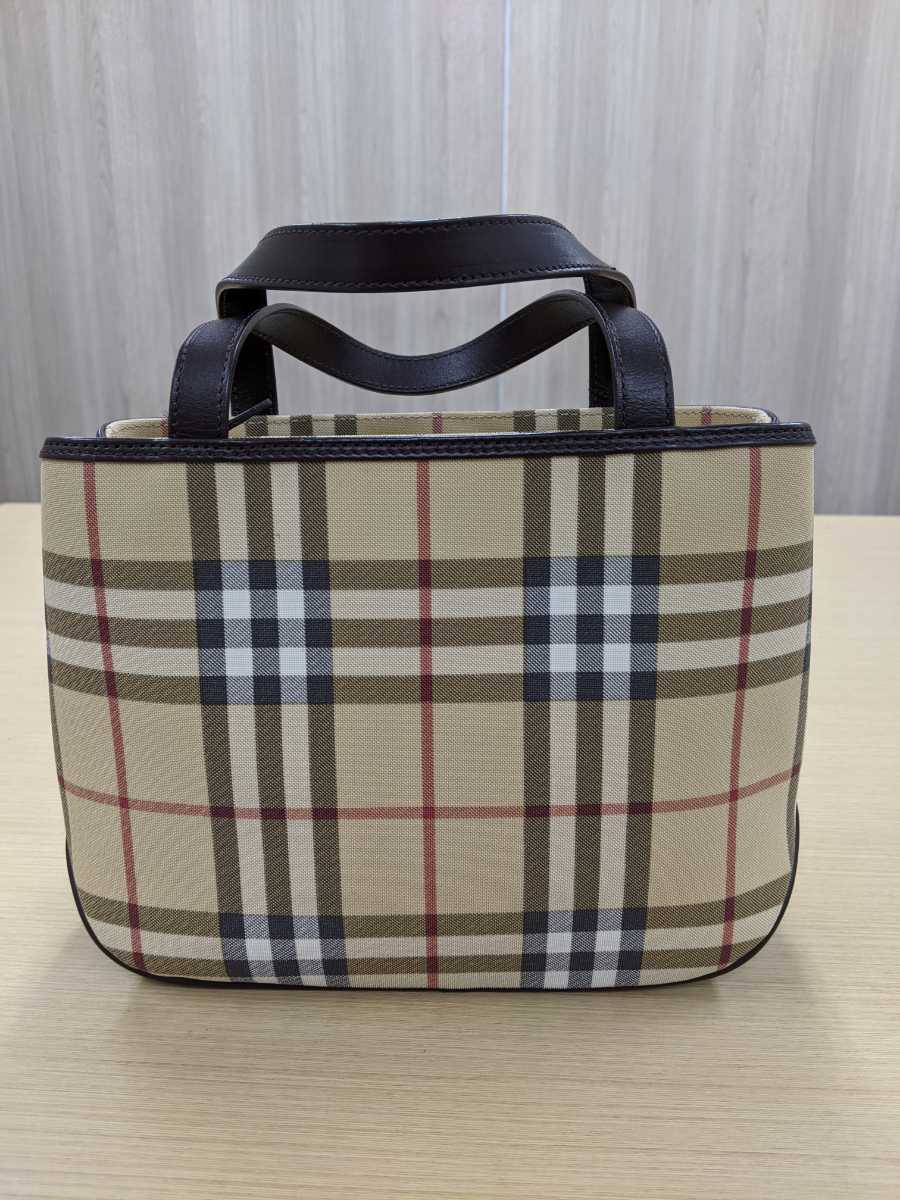 美品】BURBERRY バーバリー ノバチェック ハンドバッグ レザー