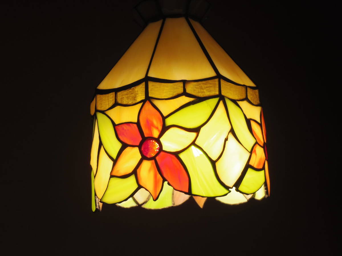 ステンドグラス・ペンダントライト 中古品_1