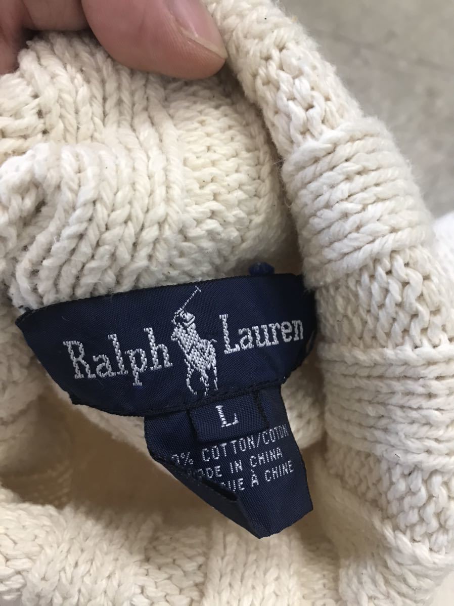 ビンテージ polo ラルフローレン コットンニット タートルネック 