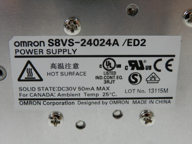 OMRON オムロン スイッチング電源 S8VS-24024A/ED2 パワーサプライ