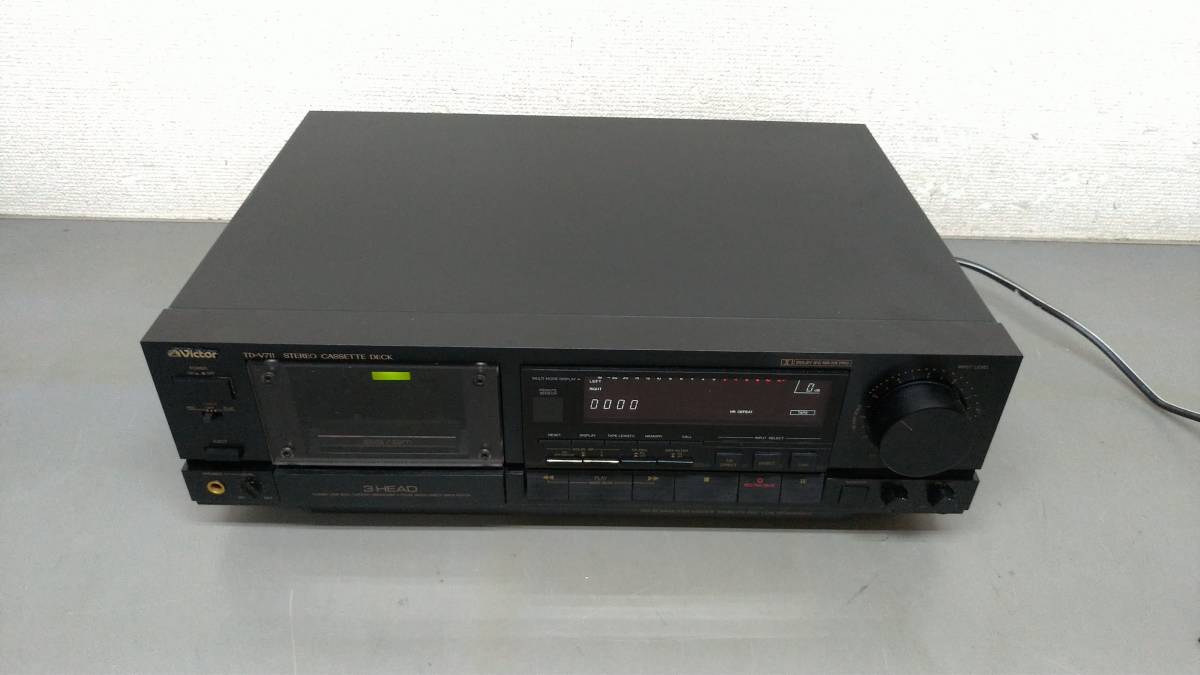 Victor ビクター TD-V721 カセットデッキ リモコン 取説付 3ヘッド