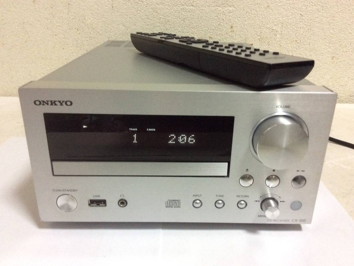ONKYO オンキョー CDレシーバー 本体 CR-555 リモコン付き