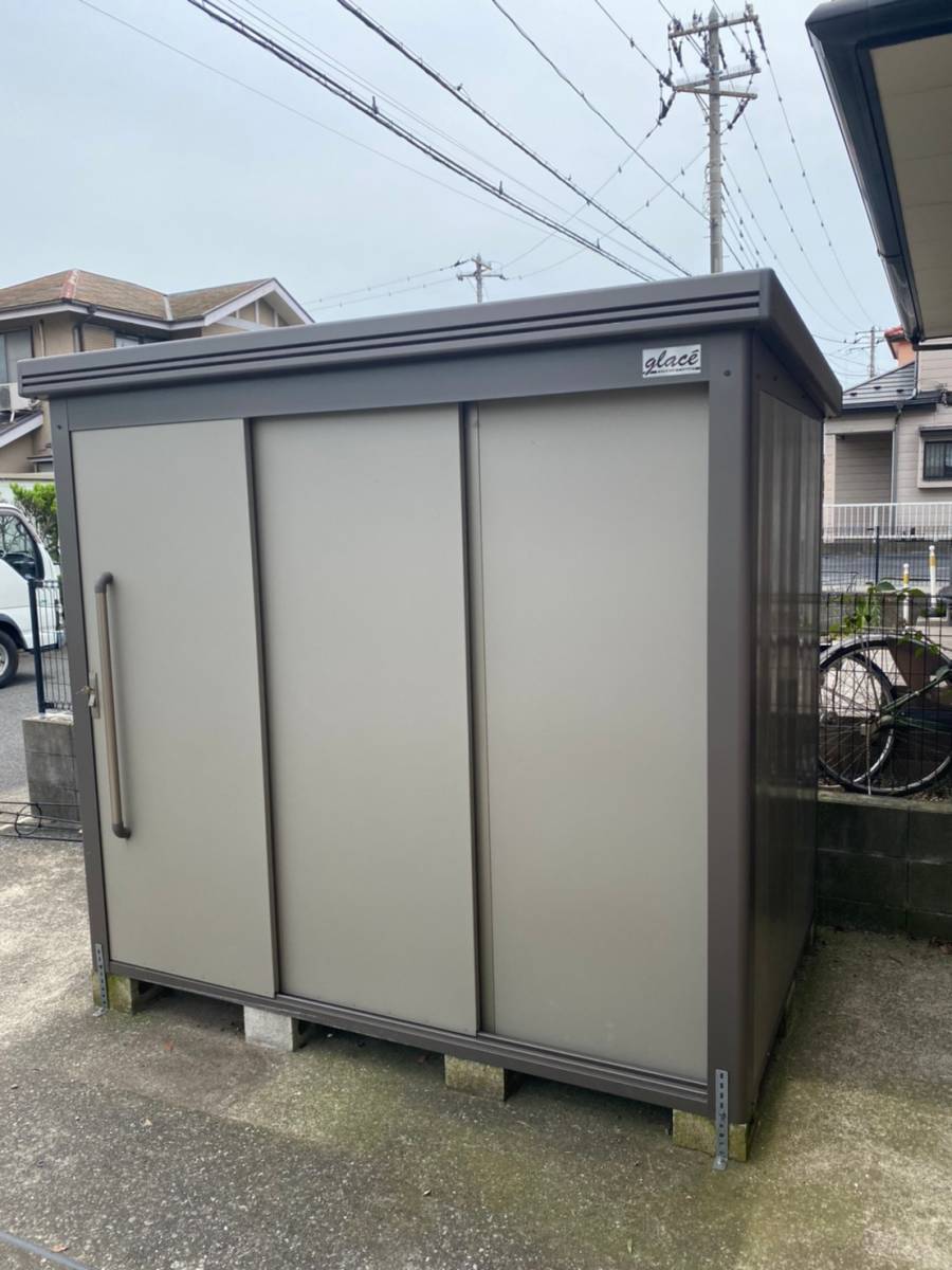 P14 配送可 さいたま市岩槻区発 カインズホーム Glace グラッセ 物置 分解済み 幅229x奥行146x高210cm 検 プレハブ 物置 簡易住居 ログハウス 売買されたオークション情報 Yahooの商品情報をアーカイブ公開 オークファン Aucfan Com