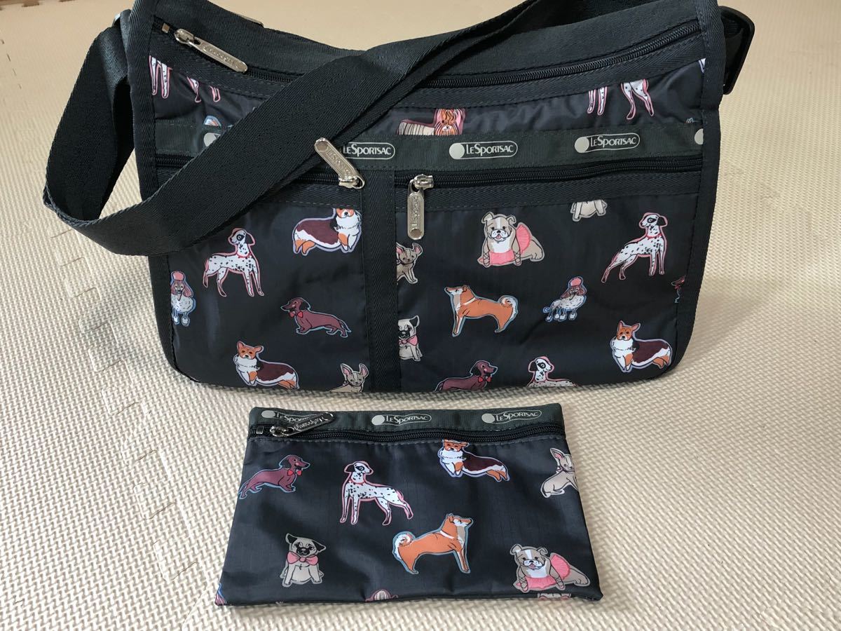 【大得価，新作登場】 レスポートサック LeSportsac 7507 Deluxe Everyday Bag 犬柄 ショルダーバッグ 品(ショルダーバッグ)｜売買されたオークション情報、yahooの商品情報をアーカイブ公開 - オークファン かばん、バッグ