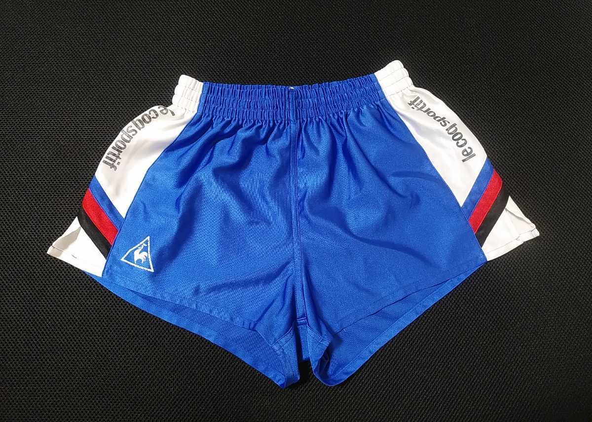 【新作入荷，セール】 ルコック サッカー用短パン 光沢ブルー メンズL ベリーショートパンツ(Lサイズ)｜売買されたオークション情報、yahooの商品情報をアーカイブ公開 - オークファン パンツ