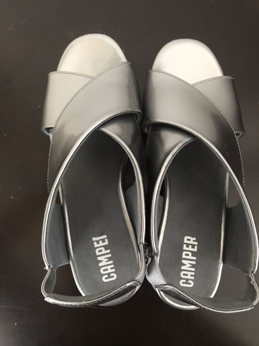 k*o様 カンペール　バルーン　camper balloon silver シル ◇CAMPERカンペール Balloonバルーン サンダル シルバー 38/24.0◇