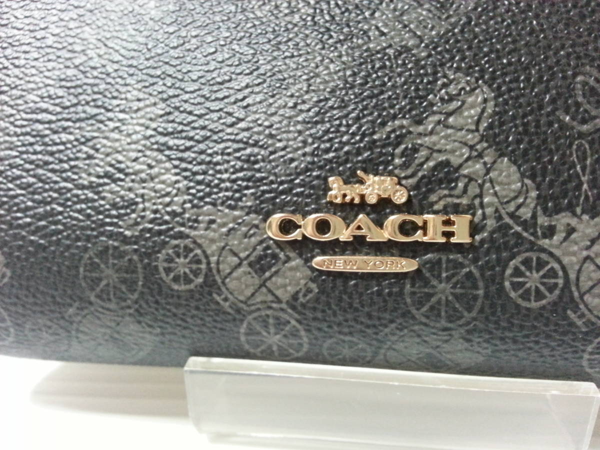 COACH コーチ 超最新作 新品 USA 正規店様購入 馬車ロゴ 二つ折り財布 