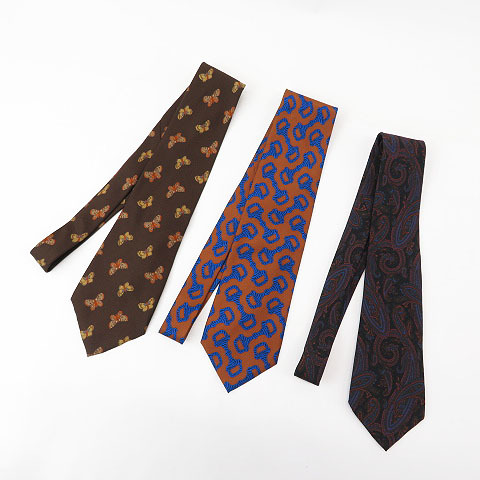 即決】GUCCI グッチ シルク ネクタイ 3点セット ビット 蝶 ペイズリー