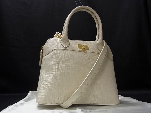 1円 □極美品□ Courreges クレージュ ロゴ レザー ゴールド金具 2WAY 