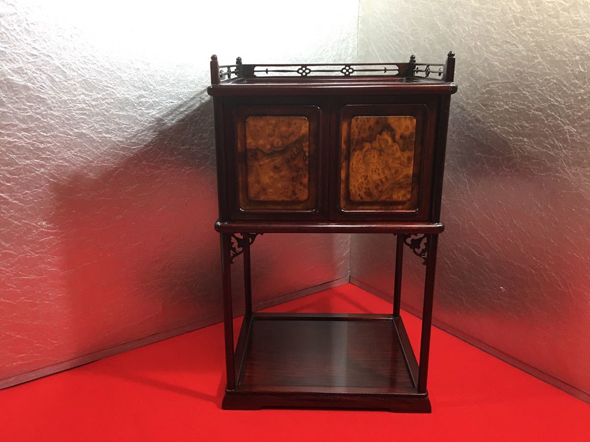 器局　飾り棚 茶棚 煎茶道具 唐木 茶箪笥 中国美術 茶道具　お洒落　良い作り