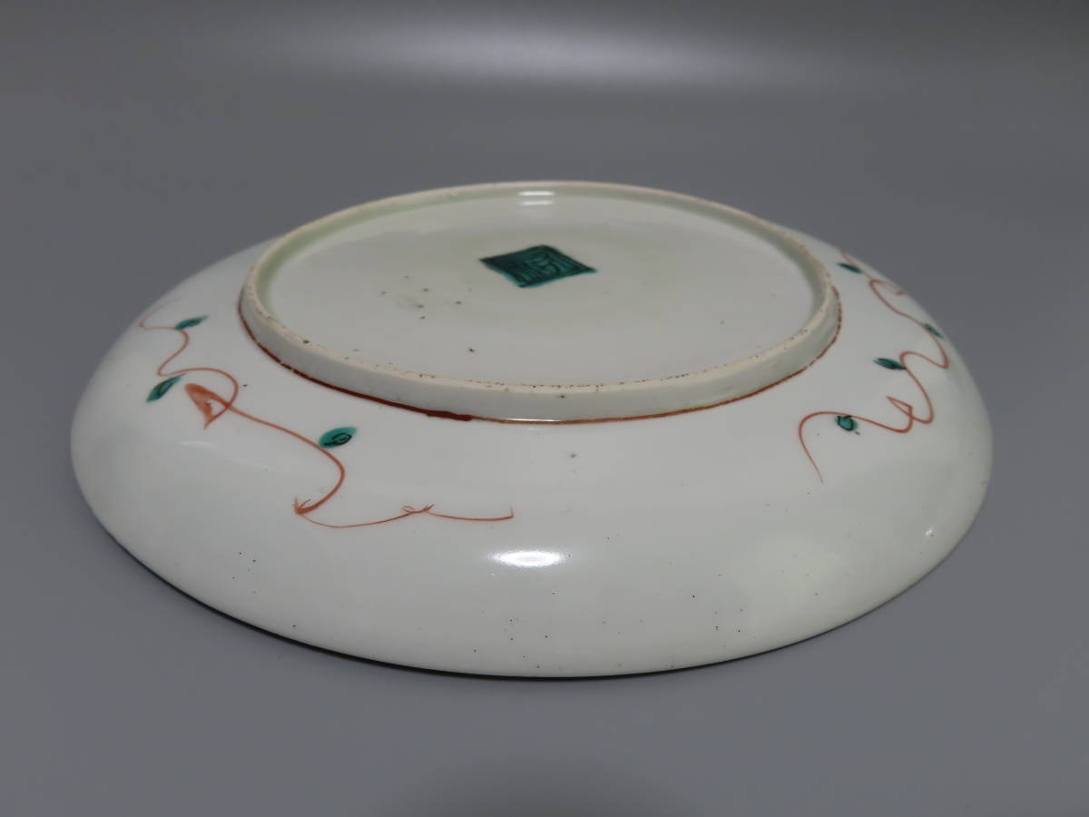 古伊万里 初期伊万里 Yahoo!オークション -戸栗美術館 - 花鳥文皿 色絵