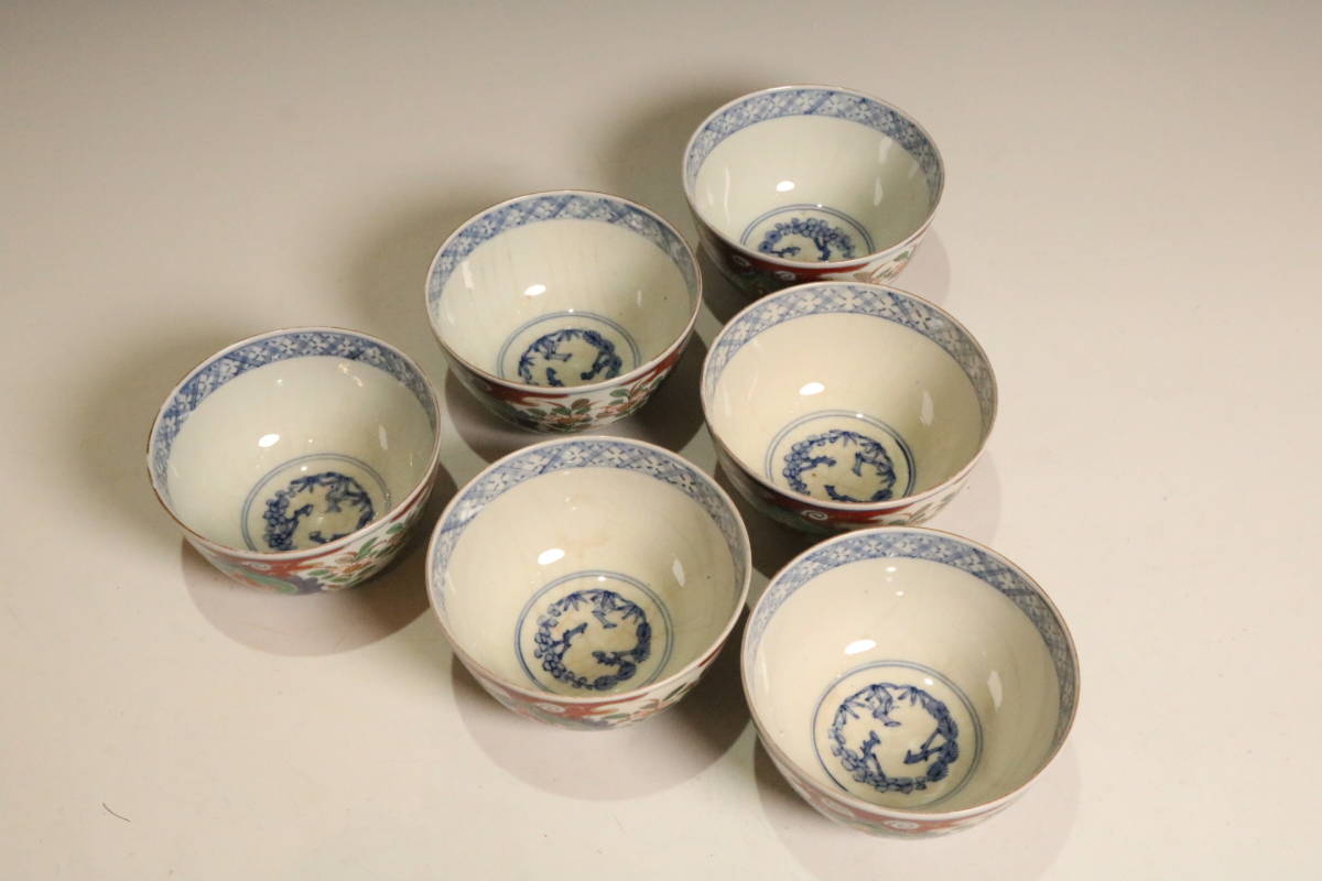 古伊万里 | iichi 蓋茶碗 江戸後期 1客 花唐草 メルカリ - 2客セット