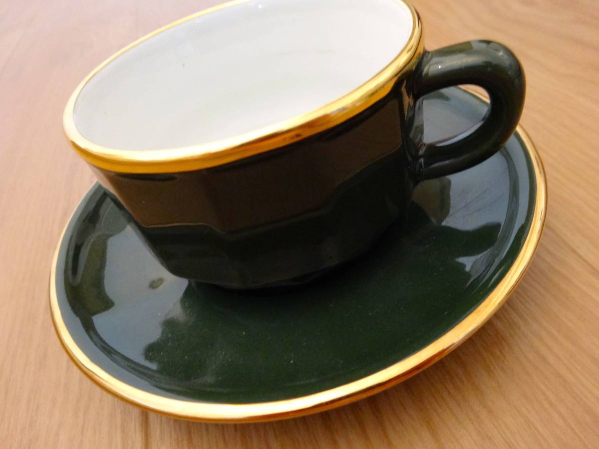 100円～　未使用　保管品　フランス　レトロ　クリーン　カップ&ソーサー　APILCO FRANCE_1