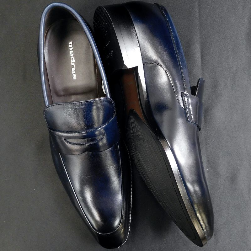 本物保証，格安 madras マドラス 定価2.6万 日本製 マッケイ製法 三越伊勢丹取扱 vibram ローファー ビジネスシューズ M2604紺 25 042 bus1420a(25.0cm)｜売買されたオークション情報、yahooの商品情報をアーカイブ公開 - 25.0cm