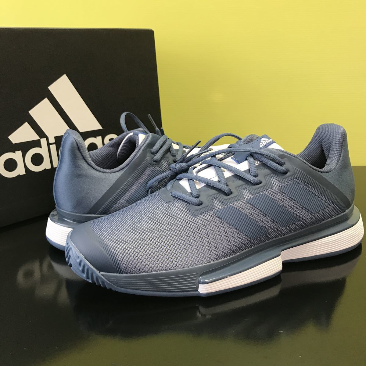 品質保証，人気 27.5cm 定価13200円 アディダス ソールマッチ バウンス オールコート テニスシューズ adidas EE9562 US9.5(27.0cm～)｜売買されたオークション情報、yahooの商品情報をアーカイブ公開 - オークファン 男性用