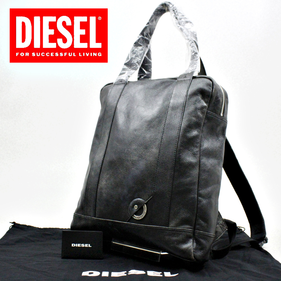 【最安値，正規品】 国内正規品 DIESEL ディーゼル アンティーク加工 フェイクレザー リュックサック バックパック ブラック 黒 デイバッグ(かばん、バッグ)｜売買されたオークション情報、yahooの商品情報をアー かばん、バッグ