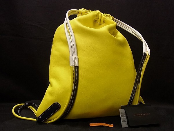 1円 □美品□ MAISON TAKUYA メゾンタクヤ レザー 巾着型 リュック