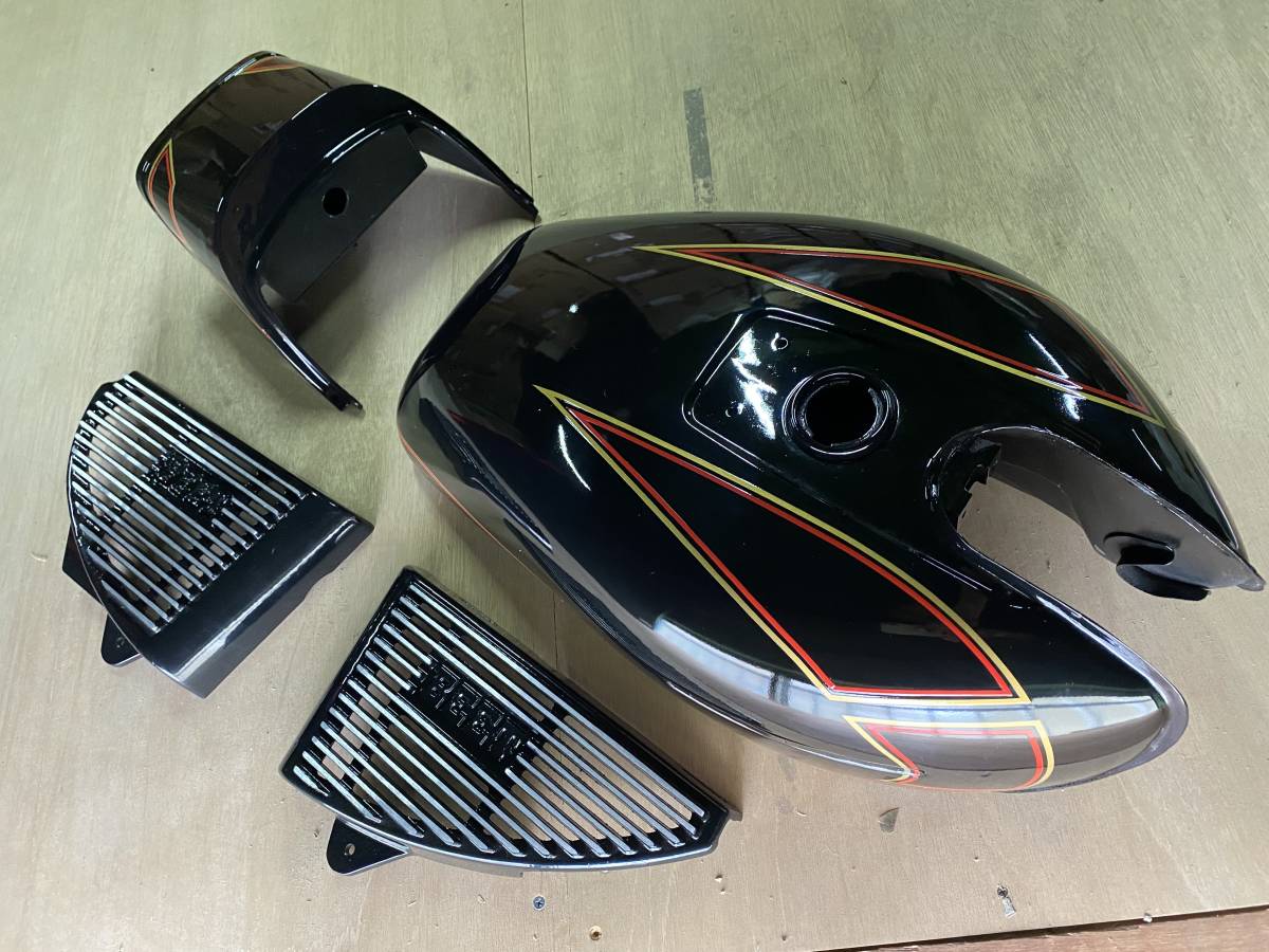 GS400 タンク 外装 金 テールカウル セット 外装セットu金赤E2ライン