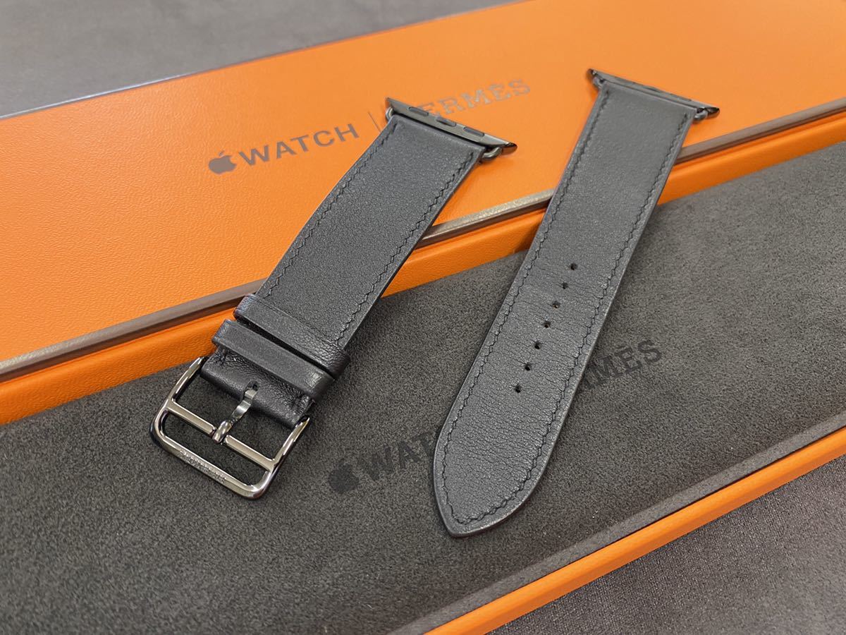 キ*ケ様 Apple Watch Hermes 44mm レザーストラップ ブラ公式