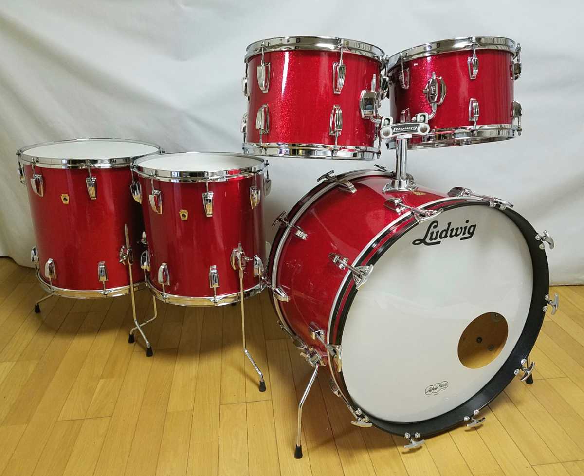 Ludwig/ラディック 1960年代後半製 Vintage DrumSet 22BD，12，13TT