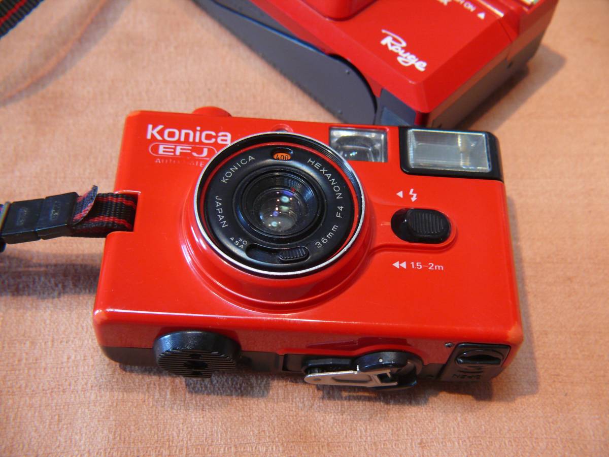 EFJ AUTO レッド DATE KONICA Konica - コニカ み フラッシュOK