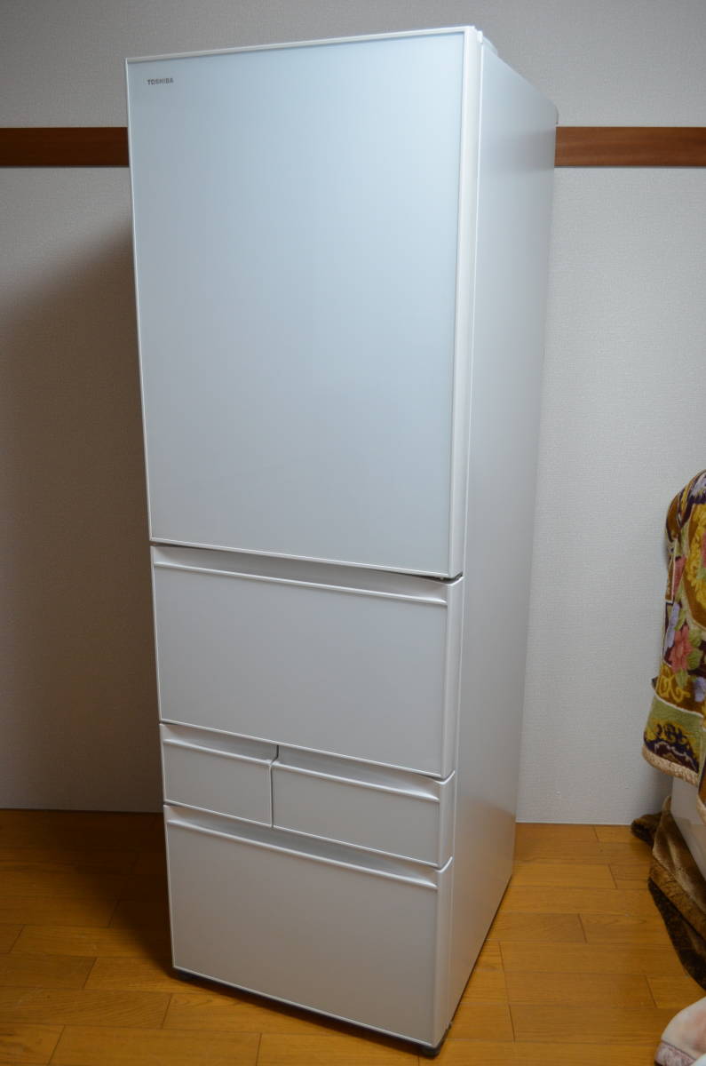 S119）東芝 TOSHIBA 冷凍冷蔵庫 426L 右開き 5ドア GR-H43GXV 2015年製