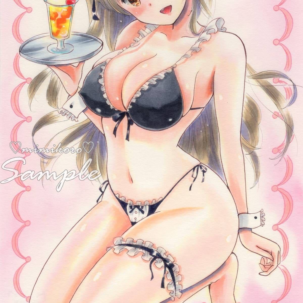 手描きイラスト ラブライブ 南ことり メイド水着 B5 ラブライブ 同人 水着 アナログ 手描きイラスト 売買されたオークション情報 Yahooの商品情報をアーカイブ公開 オークファン Aucfan Com