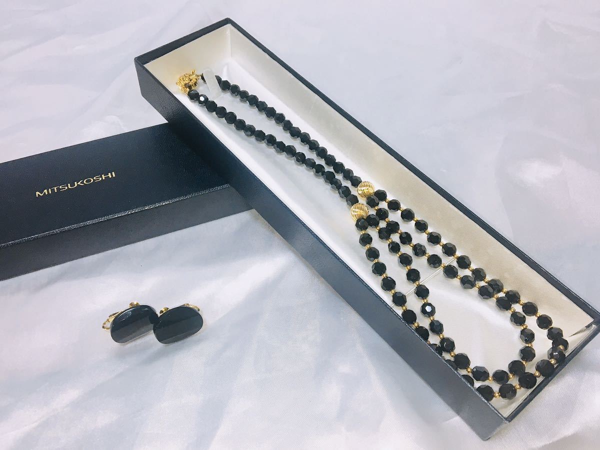MITSUKOSHI 三越 天然石 黒水晶 水晶 モリオン 魔除け 運気向上 