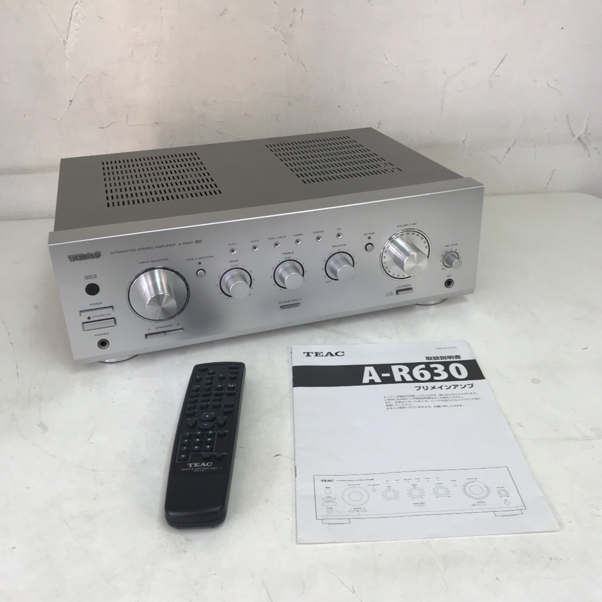 TEAC ティアック ステレオ プリメインアンプ A-R630 リモコン/取扱説明