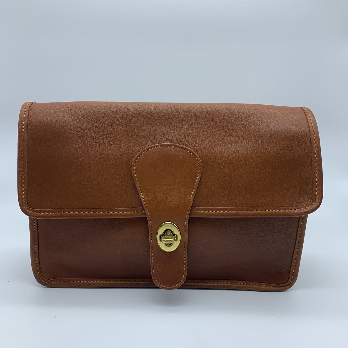 COACH コーチ USA製 オールド 0416-313 クラッチバッグ セカンド バック レザー ブラウン