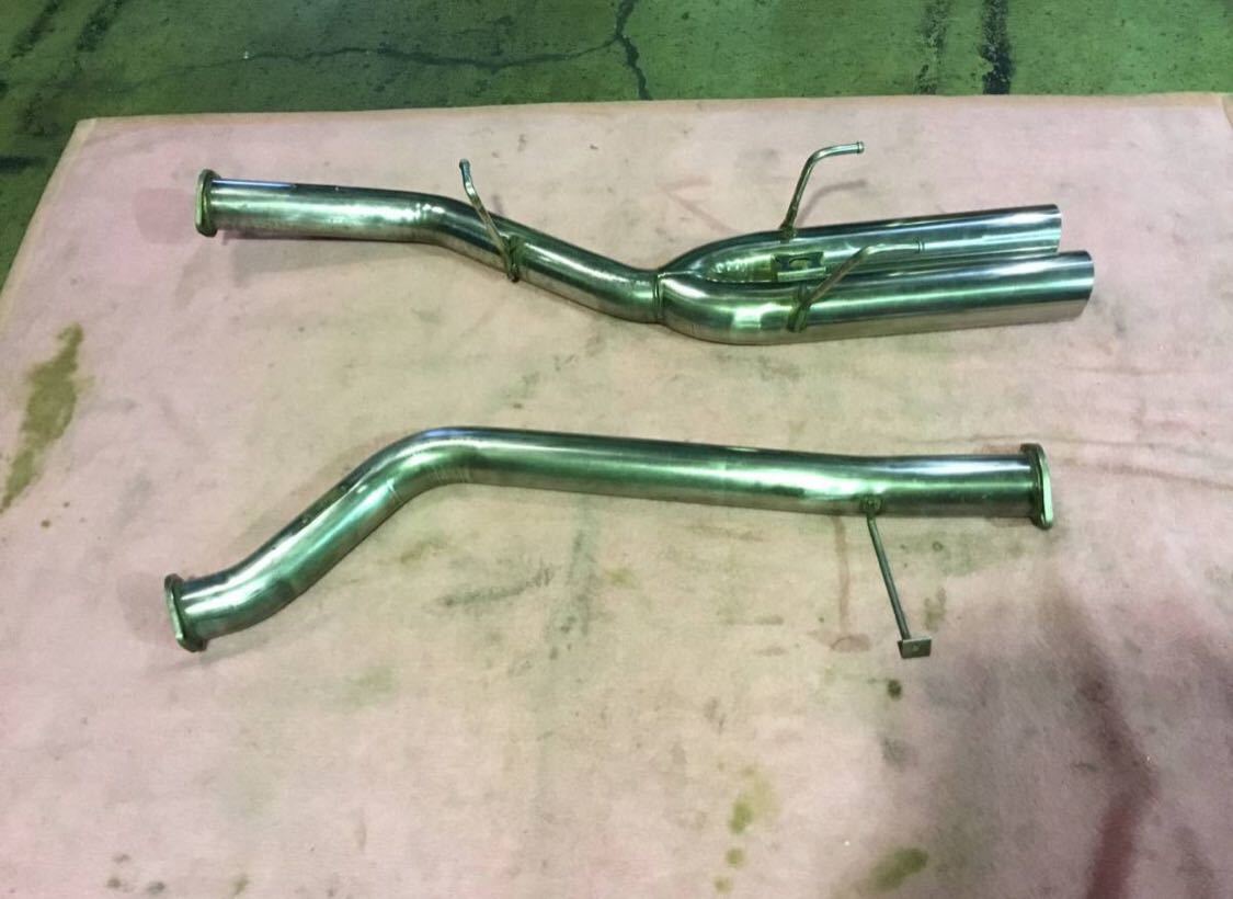 ステンレス 180sx ターボ RPS13 フルストレート デュアルマフラー 爆音