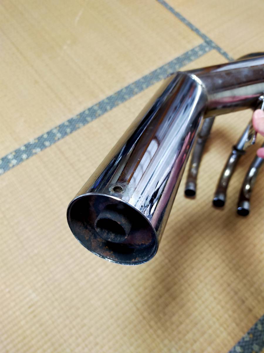 集合管 マフラー CB400F ヨンフォア ショート管 FOUR 赤 70パイ