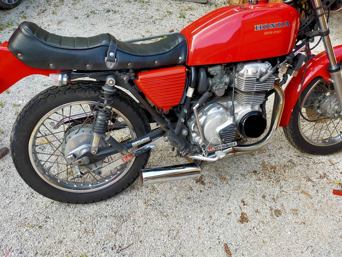 集合管 マフラー CB400F ヨンフォア ショート管 FOUR 赤 70パイ