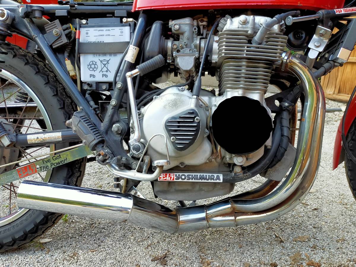 集合管 マフラー CB400F ヨンフォア ショート管 FOUR 赤 70パイ