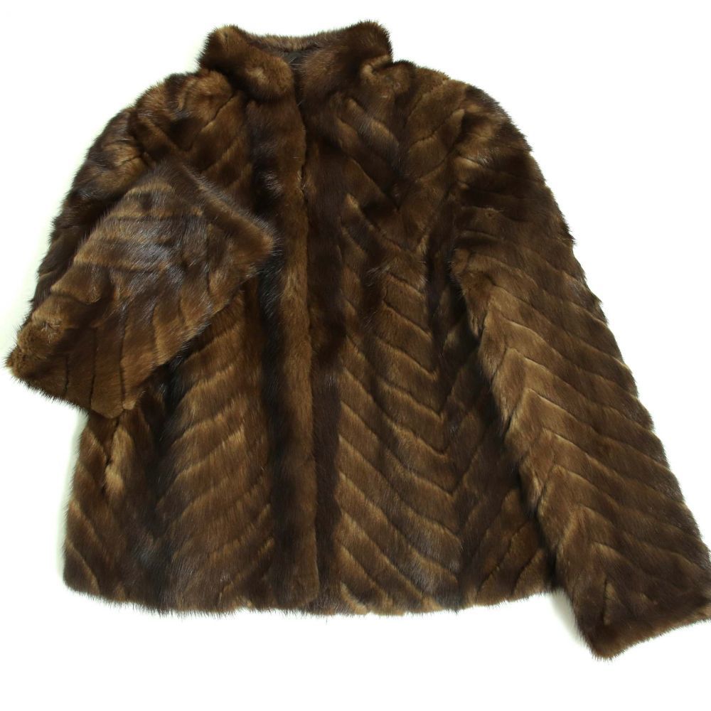 極美品▽MINK デザインミンク 本毛皮ジャケット/ショートコート 