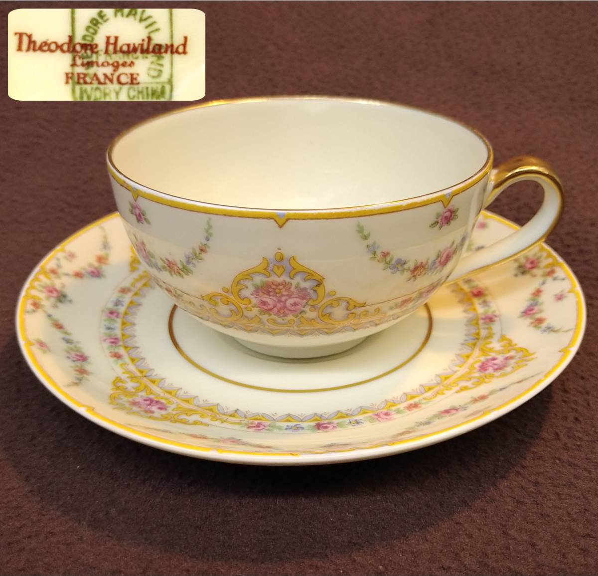 ティーカップ limoges france 食器 リモージュ フランス アビランド C 
