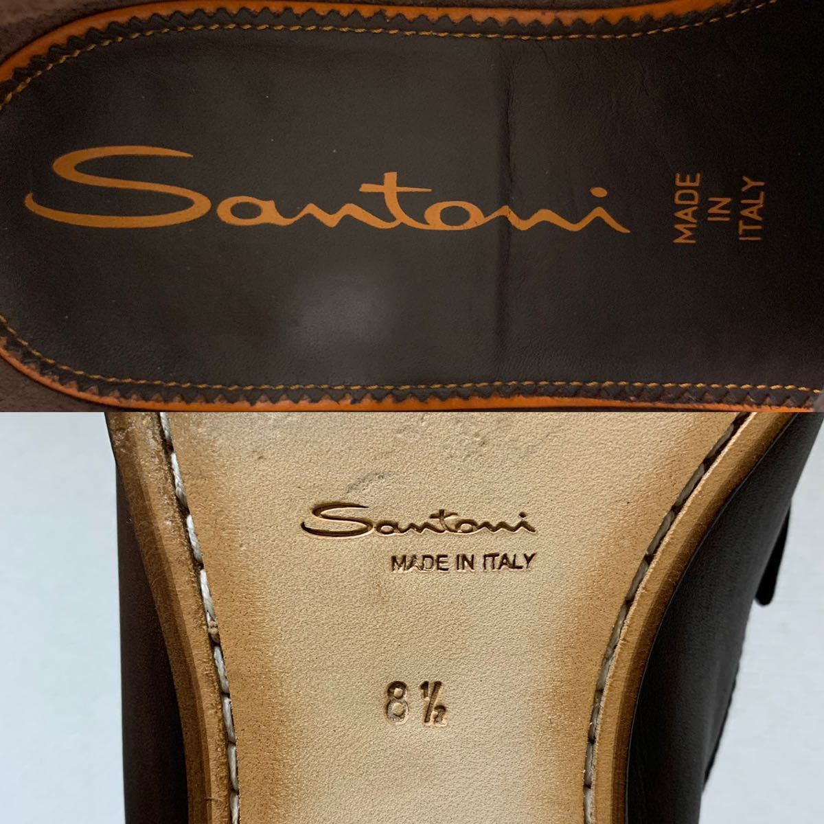 サントーニ】 Santoni / 26.5cm / 美品 / こげ茶 / ダークブラウン