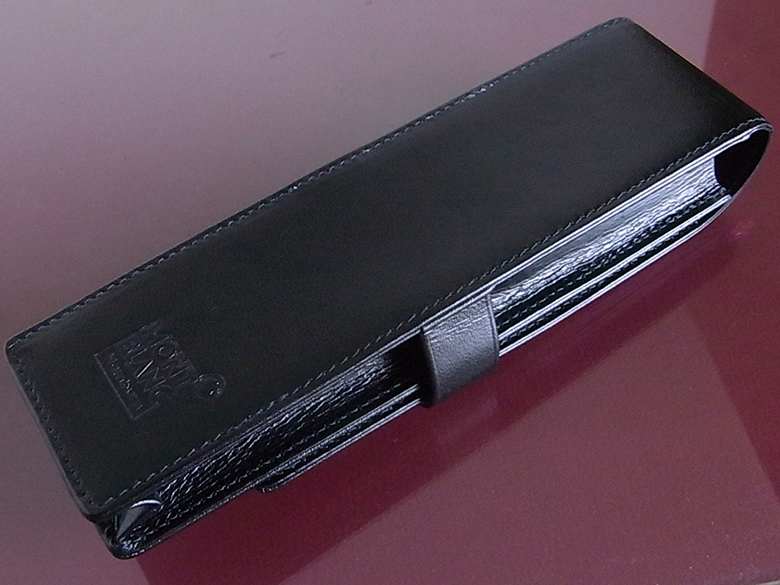 MONTBLANC】 モンブラン シエナ レザー ペンケース 2本差 ブラック