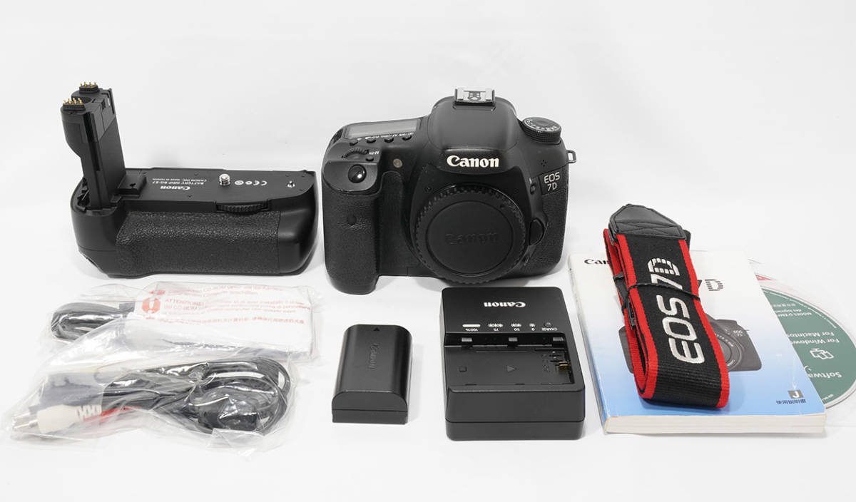 即決 保証 Canon EOS 7D ボディ ＋バッテリーグリップ BG-E7 セット 