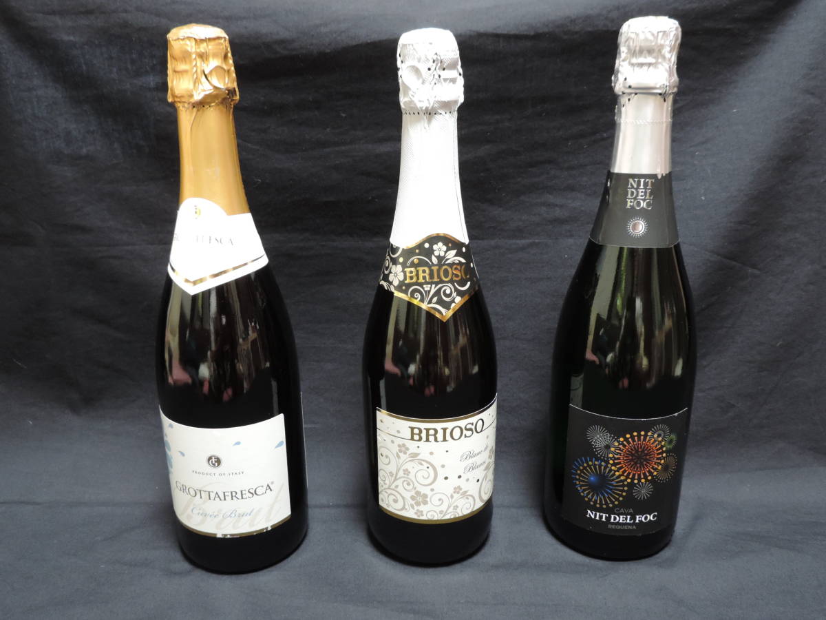 豊富な，最新作 3本セット ヴィノスプマンテブリュット グロッタフレスカ CAVA ニットデルカヴァ スパークリングワイン イタリア スペイン(スパークリング)｜売買されたオークション情報、yahooの商品情報を スパークリング