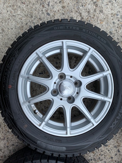 175/65R14 ダンロップ ウィンターマックス 2017年製超バリ山4本 4穴