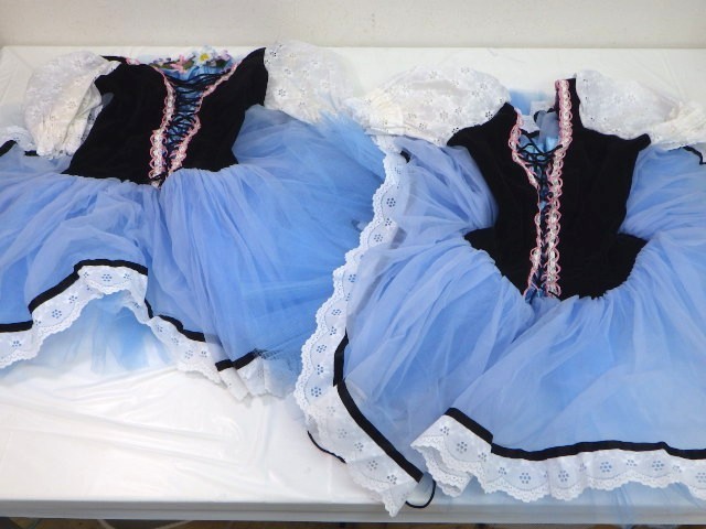 低価，新作 Q06 ダンス バレエ衣装 チュチュスカート カーテンコールコスチューム 水 サイズ不明 10A 町娘 ／看板娘 ／村娘 2点セット ②(その他)｜売買されたオークション情報、yahooの商品情報をアーカ ウエア（子ども用）
